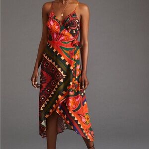 Farm Rio Hanky Wrap Midi Dress